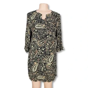 Black & Brown Paisley Dress - Size 32