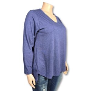 Donna Claire Blue Long Sleeve Tee – Size 22