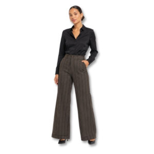Truworths Brown Pinstripe Wide Leg Pants – Size 32