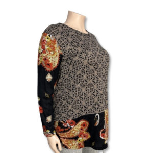 Paisley Print Long Sleeve Tunic Top – Size 44