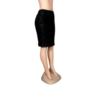 Black Floral Pencil Skirt - Size 10