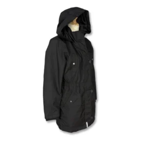 Black Hooded Parka Jacket – Size M
