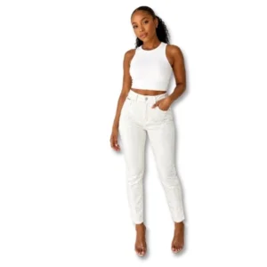 Sissy Boy White Shimmer Skinny Pants – Size 26