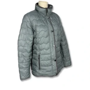 Sage Green Quilted Puffer Jacket - Size L