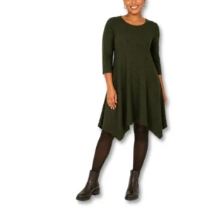 Truworths Olive Green Knit Dress - Size 32