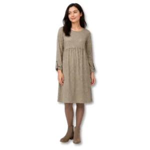 Truworths Beige Knit Long Sleeve Dress - Size 32