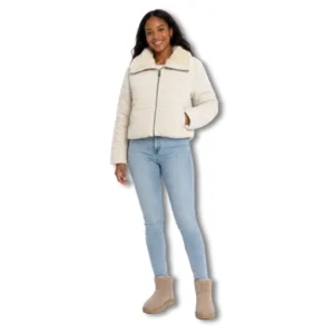 FB Sister Cream Corduroy Puffer Jacket – Size S