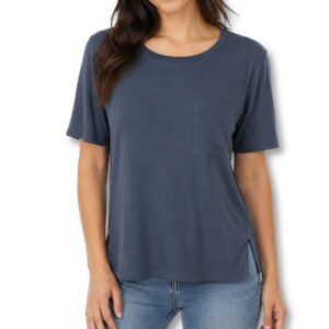 Refinery Blue Short Sleeve Pocket Top – Size S