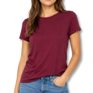 H&M Burgundy Short Sleeve Crew Neck T-Shirt – Size S