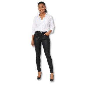 H&M Black Coated Skinny Pants – Size EUR 38 / SA S