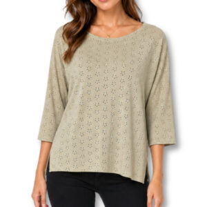 Beige Laser Cut Top – Size S