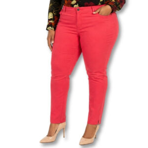 Laura Torelli Classic Coral Slim Leg Stretch Pants – Size 46
