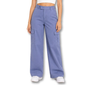 H&M Blue Wide Leg Cargo Pants – Size S
