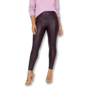 Foschini Plum Faux Leather High-Waist Leggings – Size 8