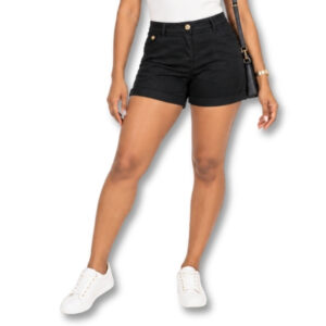 Foschini Black Casual Shorts with Rolled Cuffs – Size 10