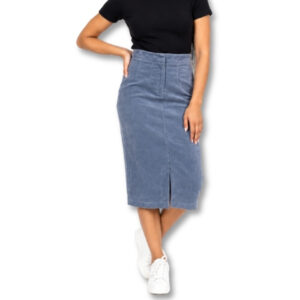 Light Blue Corduroy Pencil Skirt – Size S