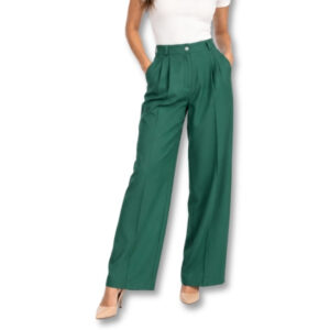 Woolworths Emerald Green Wide-Leg Trousers – Size 8