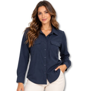 Navy Blue Long Sleeve Shirt – Size S