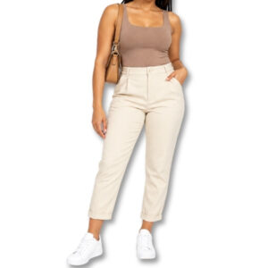 Cream Tapered Pants – Size M
