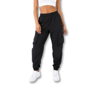 The Fix Black Cargo Jogger Pants with Multiple Pockets – Size 6