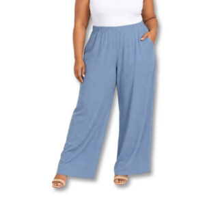 Light Blue Wide-Leg Pants – Size 2XL