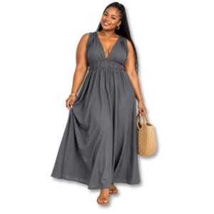 The Fix Charcoal Grey Maxi Dress – Size L