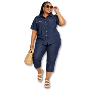 Dark Denim 2-Piece Set – Size XL