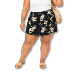 Black Floral Skort – Size XXXL