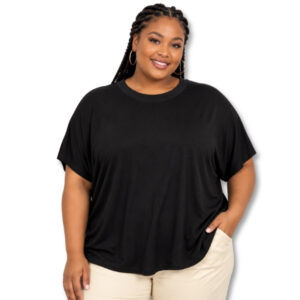 Superbalist Black Short Sleeve Top – Size 24
