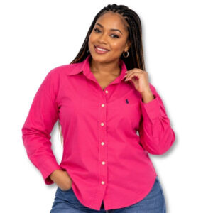 Ralph Lauren Pink Long Sleeve Button-Up Shirt – Size L