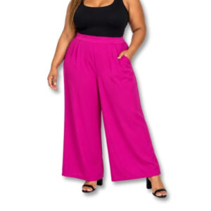 Emery Rose Bright Pink Wide-Leg Pants – Size 3XL