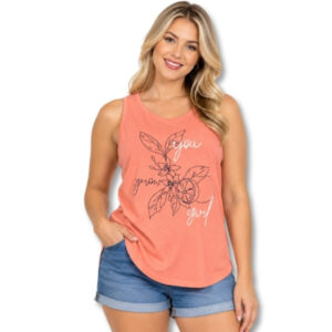 Coral Graphic Tank Top – Size M