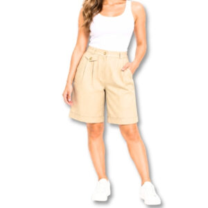 Woolworths Beige Tailored Bermuda Shorts – Size 8