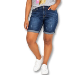 Dark Blue Denim Shorts – Size M
