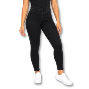 Black High-Waisted Skinny Jeggings – Size 8/34