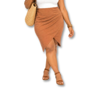 Cotton On Rust Skirt with Asymmetrical Hem – Size L