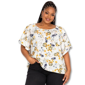 Edition White Floral Print Blouse – Size 16