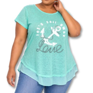 Truworths Mint Green Layered T-Shirt – Size 44