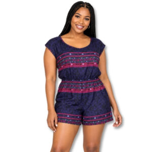 TEMT Navy Printed Playsuit – Size 10