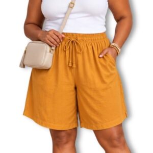 Mustard Yellow Casual Shorts – Size 14